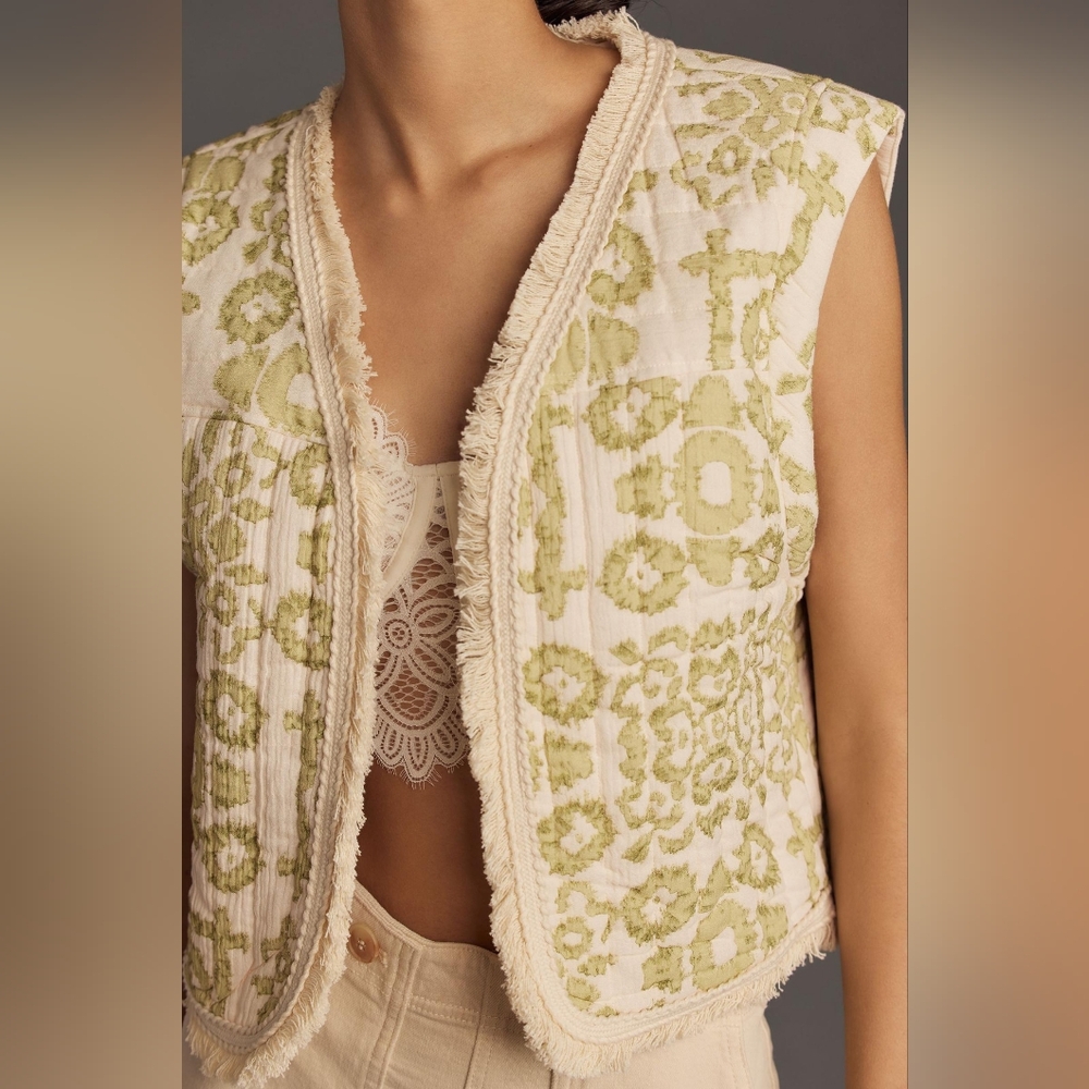 Anthropologie Cream Fabric Label